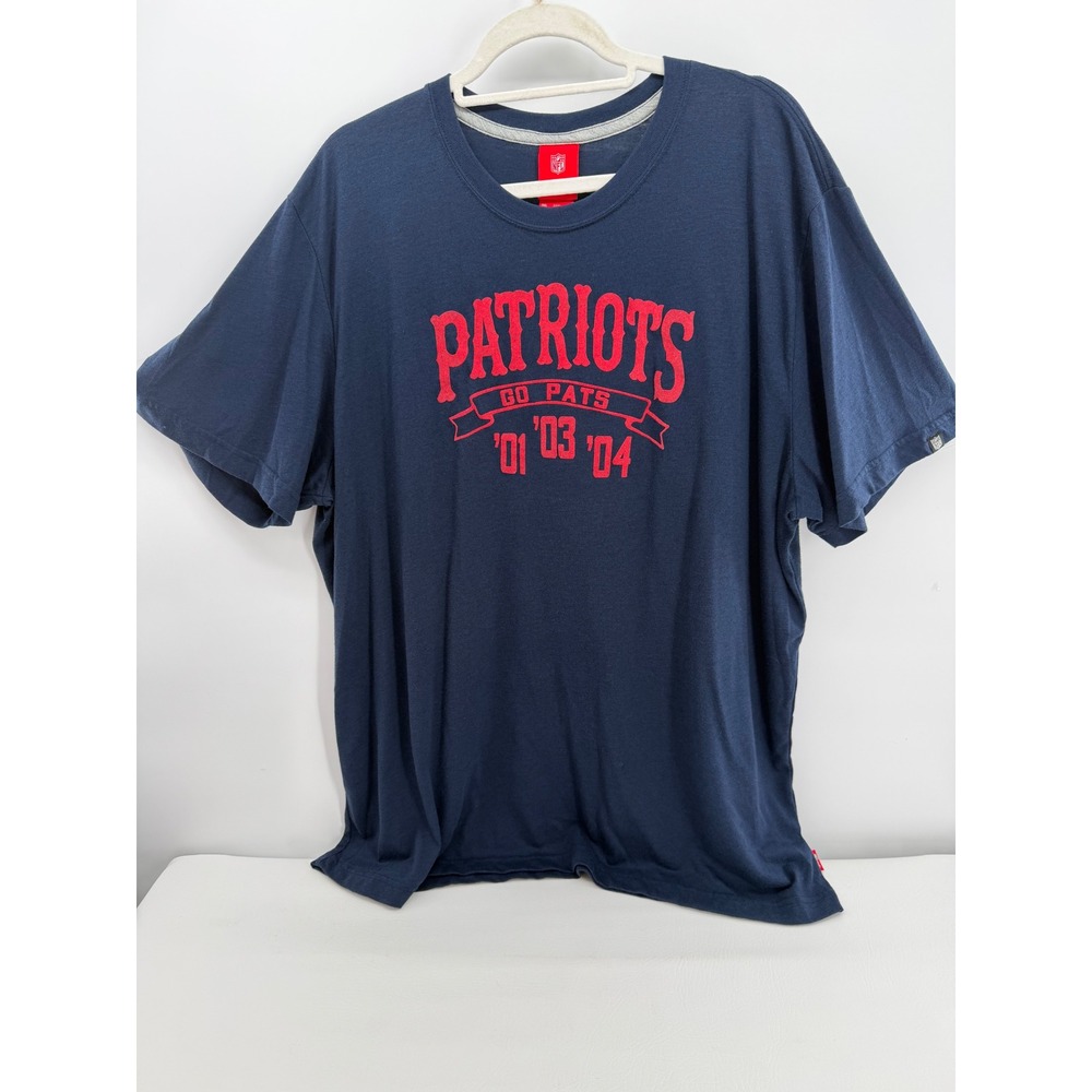 Nike New England Patriots T-Shirt Mens 3XL Navy Blue Graphic Tee Crew Neck NFL